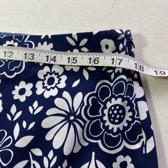 Talbots Blue & White Floral Skirt - Picture 5 of 6